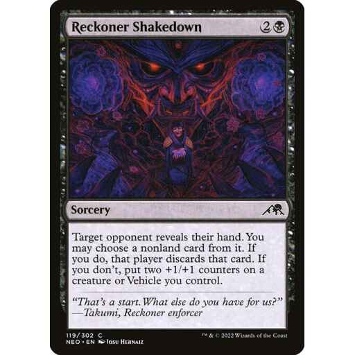 Kamigawa: Neon Dynasty - 119 - Reckoner Shakedown - Common - B - Non-foil