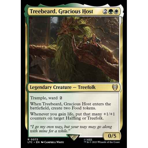 Tales of Middle-earth Commander - 73 - Treebeard, Gracious Host - Rare - WG - Non-foil