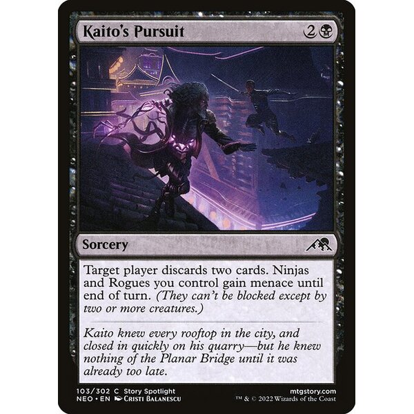 Kamigawa: Neon Dynasty - 103 - Kaito's Pursuit - Common - B - Foil