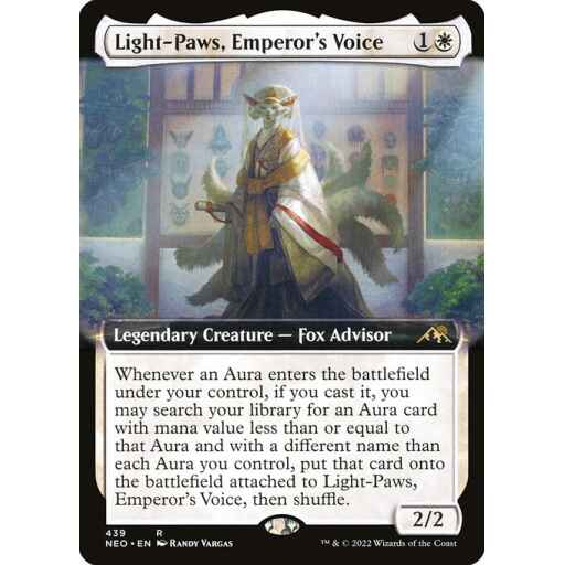 Kamigawa: Neon Dynasty - 439 - Light-Paws, Emperor's Voice - Rare - W - Foil