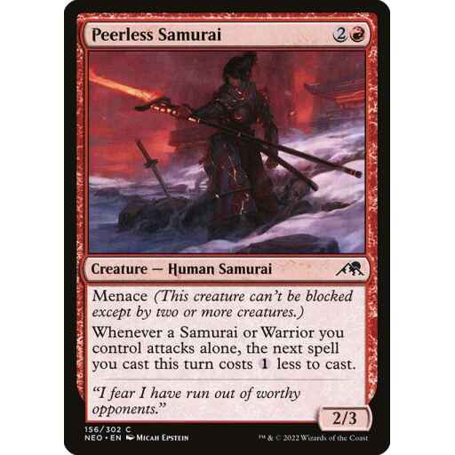 Kamigawa: Neon Dynasty - 156 - Peerless Samurai - Common - R - Foil