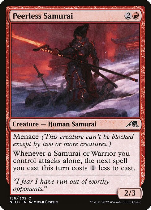Kamigawa: Neon Dynasty - 156 - Peerless Samurai - Common - R - Foil