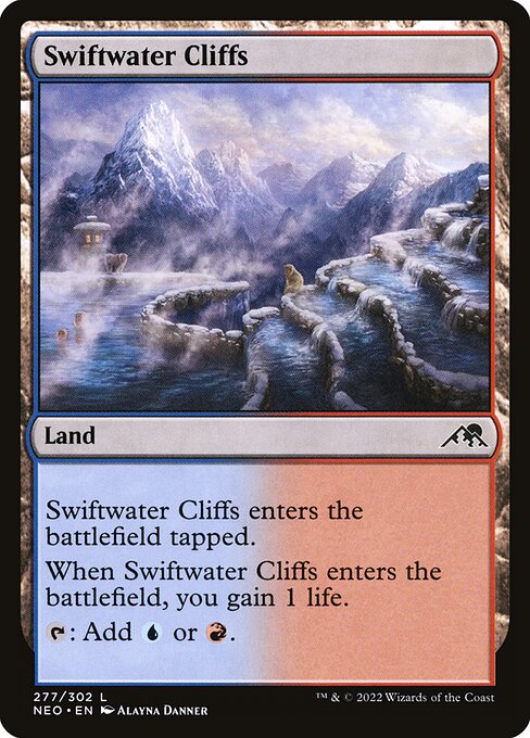 Kamigawa: Neon Dynasty - 277 - Swiftwater Cliffs - Common - C - Foil