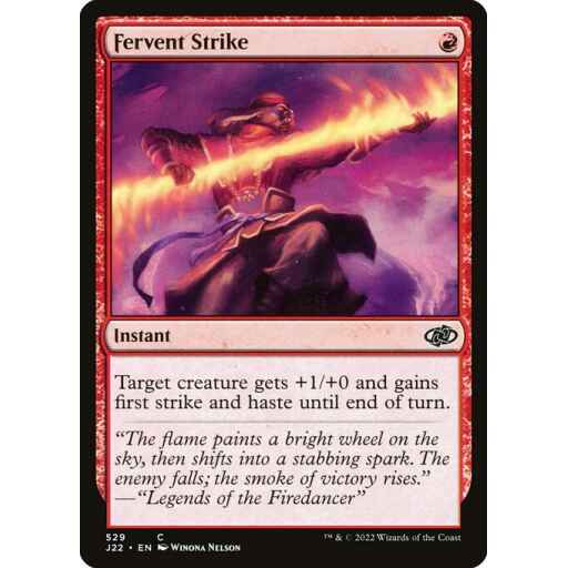 Jumpstart 2022 - 529 - Fervent Strike - Common - R - Non-foil