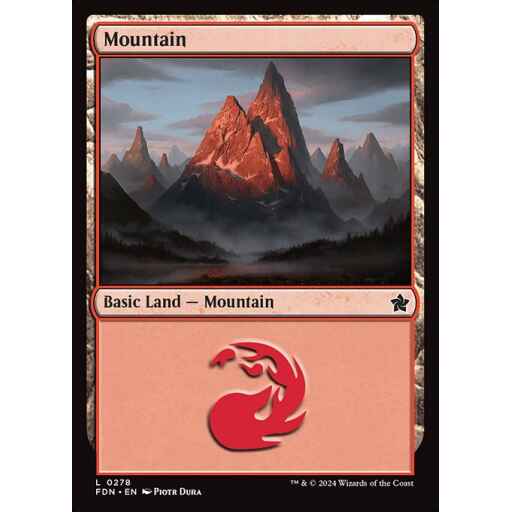 Foundations - 278 - Mountain - Common - C - Foil