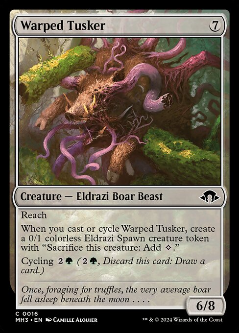 Modern Horizons 3 - 16 - Warped Tusker - Common - C - Foil