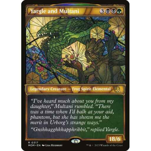 March of the Machine - 317 - Yargle and Multani - Rare - BG - Foil