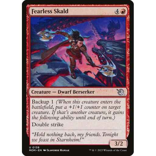 March of the Machine - 138 - Fearless Skald - Uncommon - R - Non-foil