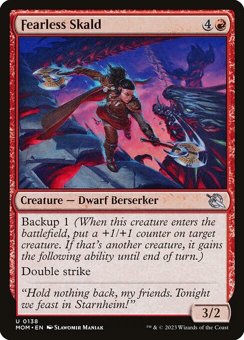 March of the Machine - 138 - Fearless Skald - Uncommon - R - Non-foil