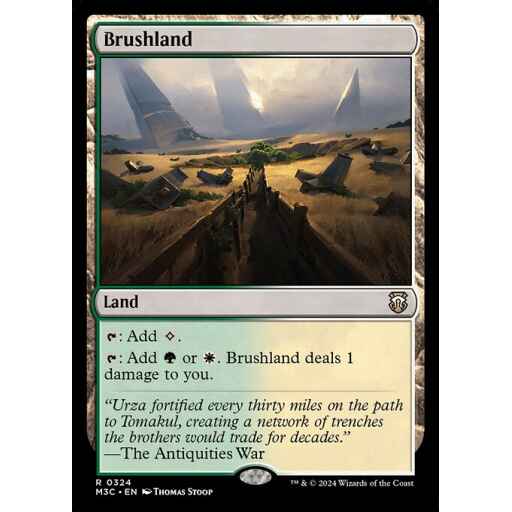 Modern Horizons 3 Commander - 324 - Brushland - Rare - C - Foil
