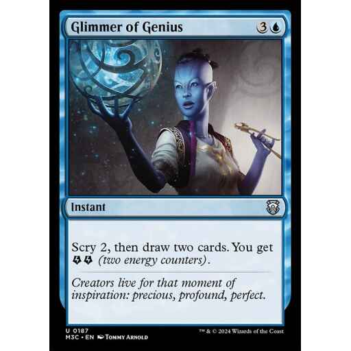 Modern Horizons 3 Commander - 187 - Glimmer of Genius - Uncommon - U - Foil