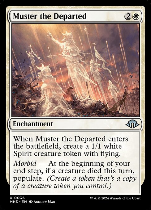 Modern Horizons 3 - 36 - Muster the Departed - Uncommon - W - Non-foil