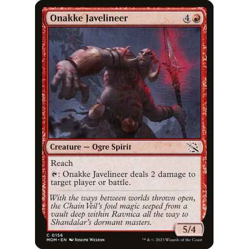 March of the Machine - 156 - Onakke Javelineer - Common - R - Foil