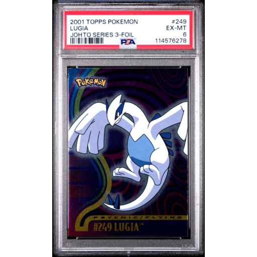 PSA 6 Excellent - 2001 Topps Pokemon Johto Series 3 Lugia Foil #249
