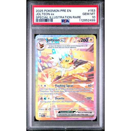 PSA 10 Gem Mint - 2025 Pokemon Prismatic Evolutions Jolteon ex SIR #153