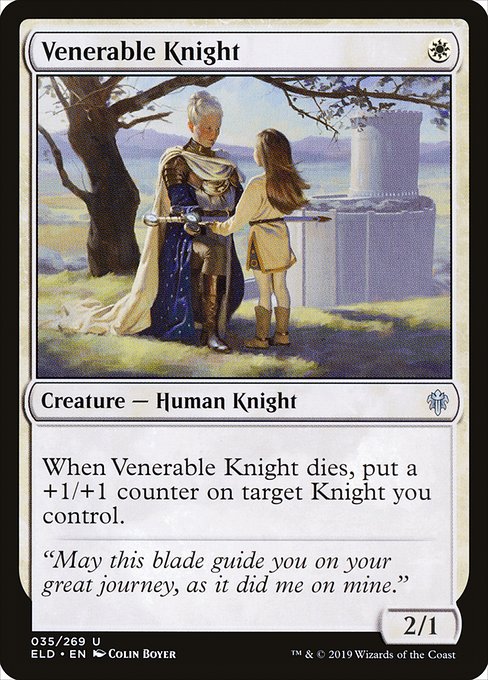 Throne of Eldraine - 35 - Venerable Knight - Uncommon - W - Non-foil