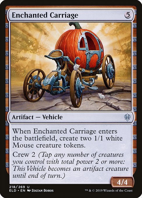 Throne of Eldraine - 218 - Enchanted Carriage - Uncommon - C - Non-foil