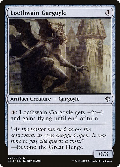 Throne of Eldraine - 225 - Locthwain Gargoyle - Common - C - Non-foil