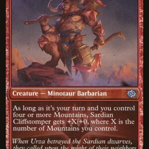 The Brothers' War - 383 - Sardian Cliffstomper - Uncommon - R - Foil