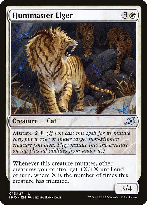 Ikoria: Lair of Behemoths - 16 - Huntmaster Liger - Uncommon - W - Non-foil (Front)