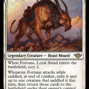 Outlaws of Thunder Junction - 12 - Fortune, Loyal Steed - Rare - W - Foil
