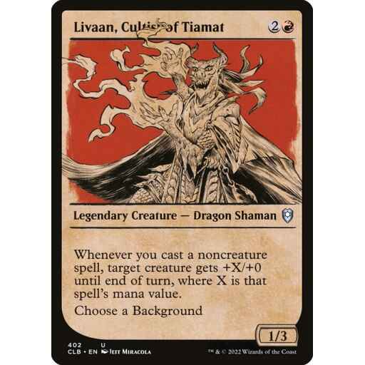 Commander Legends: Battle for Baldur's Gate - 402 - Livaan, Cultist of Tiamat - Uncommon - R - Non-foil