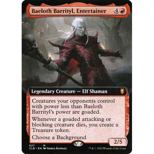 Commander Legends: Battle for Baldur's Gate - 627 - Baeloth Barrityl, Entertainer - Mythic - R - Foil
