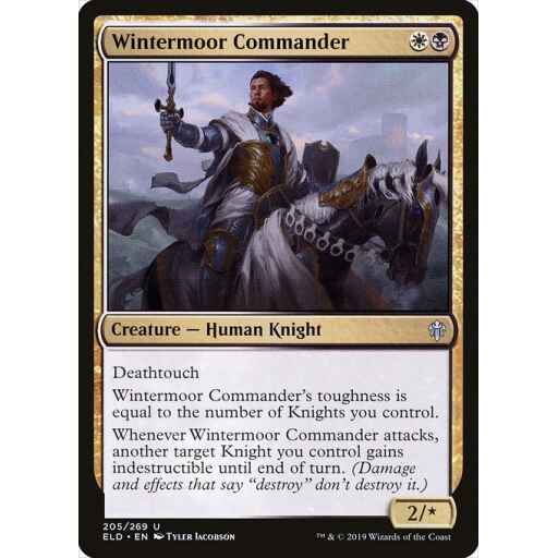 Throne of Eldraine - 205 - Wintermoor Commander - Uncommon - WB - Foil