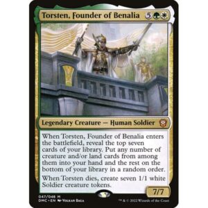 Dominaria United Commander - 47 - Torsten, Founder of Benalia - Mythic - WG - Non-foil