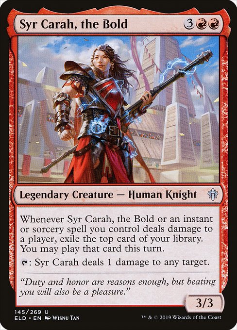 Throne of Eldraine - 145 - Syr Carah, the Bold - Uncommon - R - Non-foil