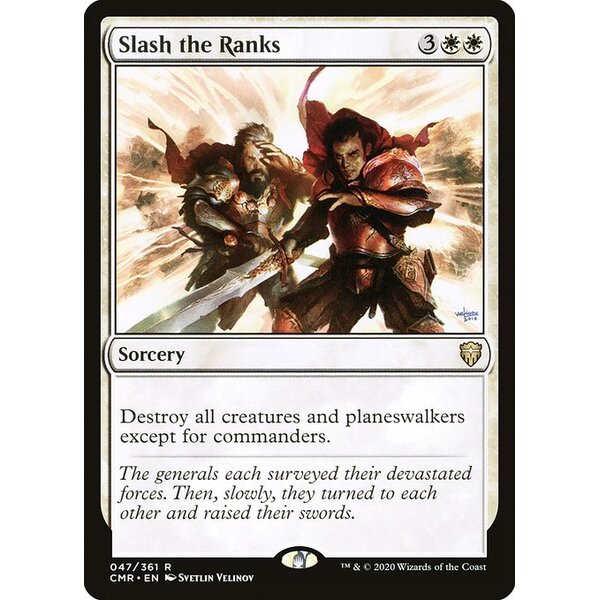 Commander Legends - 47 - Slash the Ranks - Rare - W - Foil