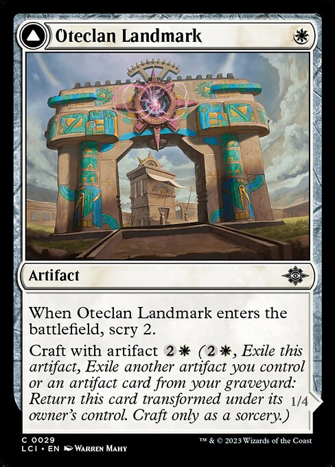 The Lost Caverns of Ixalan - 29 - Oteclan Landmark // Oteclan Levitator - Common - C - Non-foil (Front)
