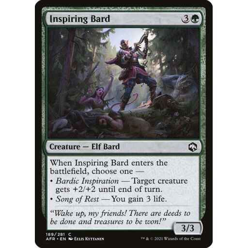 Adventures in the Forgotten Realms - 189 - Inspiring Bard - Common - G - Foil