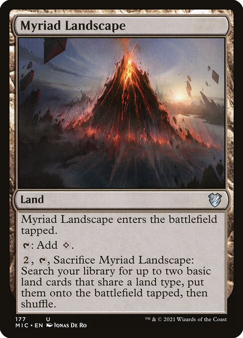 Midnight Hunt Commander - 177 - Myriad Landscape - Uncommon - C - Non-foil (Front)