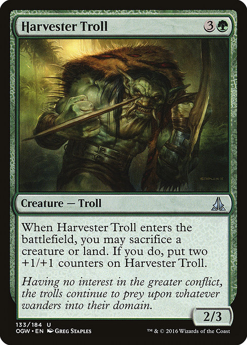 Oath of the Gatewatch - 133 - Harvester Troll - Uncommon - G - Non-foil