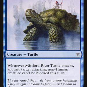 Throne of Eldraine - 56 - Mistford River Turtle - Common - U - Foil