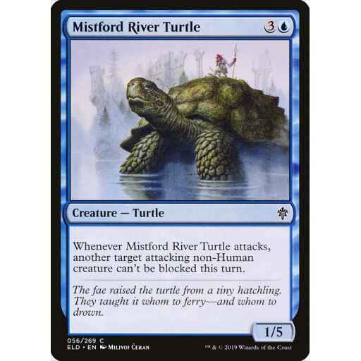 Throne of Eldraine - 56 - Mistford River Turtle - Common - U - Non-foil
