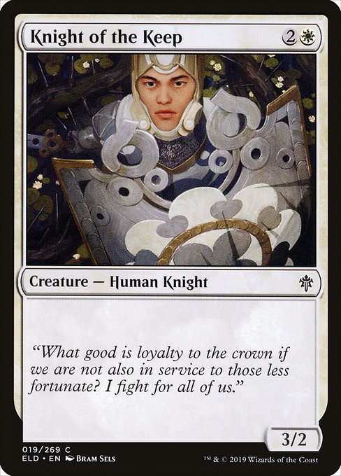 Throne of Eldraine - 19 - Knight of the Keep - Common - W - Non-foil