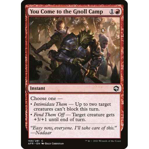 Adventures in the Forgotten Realms - 168 - You Come to the Gnoll Camp - Common - R - Non-foil