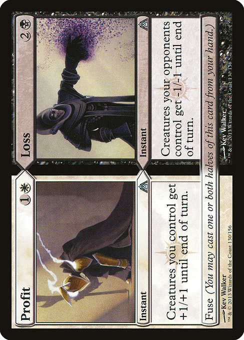 Dragon's Maze - 130 - Profit // Loss - Uncommon - WB - Non-foil (Front)