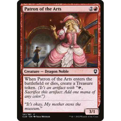 Commander Legends: Battle for Baldur's Gate - 191 - Patron of the Arts - Common - R - Foil