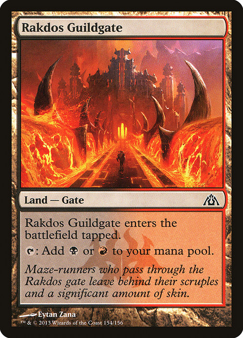 Dragon's Maze - 154 - Rakdos Guildgate - Common - C - Non-foil (Front)
