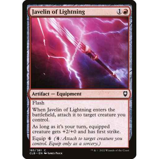 Commander Legends: Battle for Baldur's Gate - 185 - Javelin of Lightning - Common - R - Non-foil