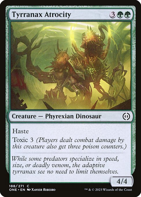 Phyrexia: All Will Be One - 188 - Tyrranax Atrocity - Common - G - Non-foil