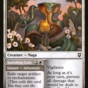 Commander Legends: Battle for Baldur's Gate - 23 - Guardian Naga // Banishing Coils - Common - W - Foil
