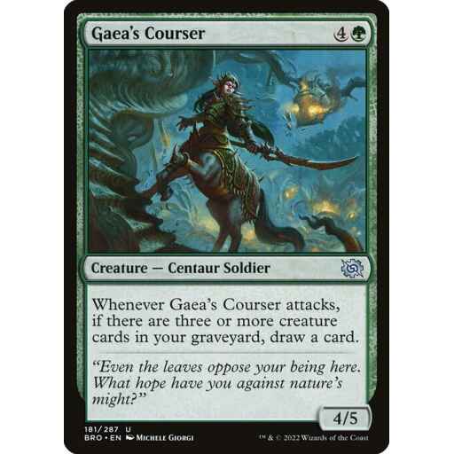 The Brothers' War - 181 - Gaea's Courser - Uncommon - G - Foil