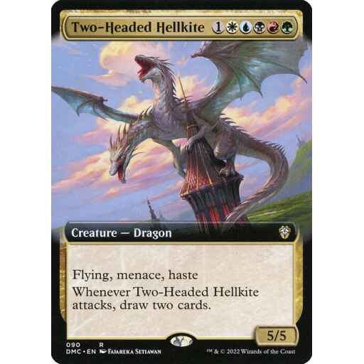 Dominaria United Commander - 90 - Two-Headed Hellkite - Rare - Multi - Non-foil