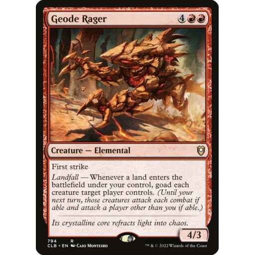Commander Legends: Battle for Baldur's Gate - 794 - Geode Rager - Rare - R - Non-foil