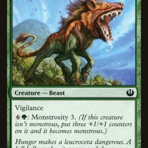 Journey into Nyx - 136 - Ravenous Leucrocota - Common - G - Foil (Front)