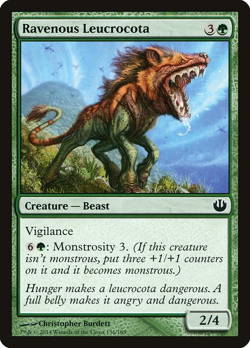 Journey into Nyx - 136 - Ravenous Leucrocota - Common - G - Non-foil (Front)